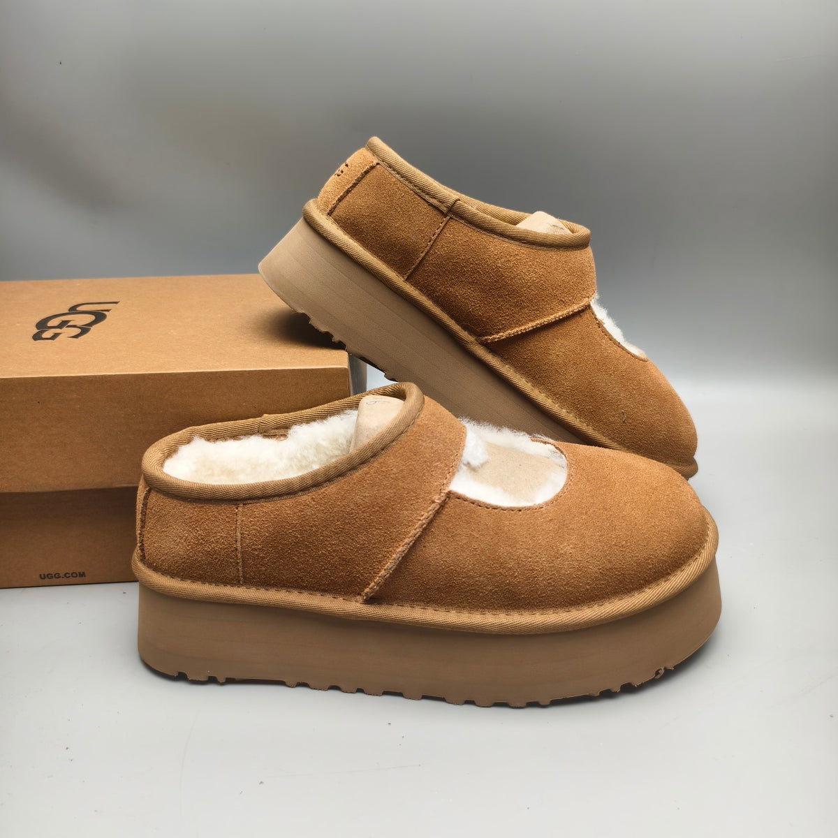 7612 Mary Jane Platform Fashion Shoes – Chestnut (In Stock)