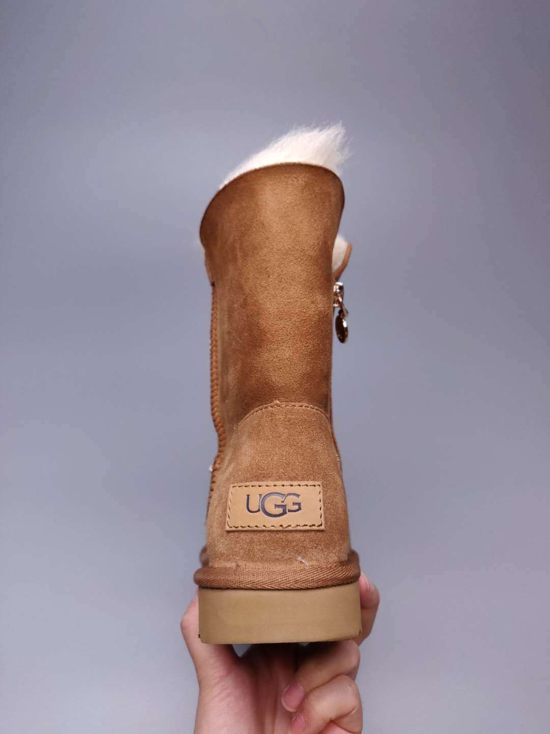 2480 Side Zip Mid-Calf Boots – Chestnut (In Stock)