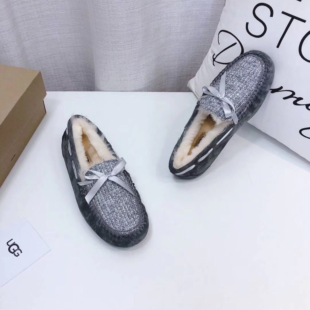 5623 Chanel-Style Driving Loafers – Gray (New Arrival)
