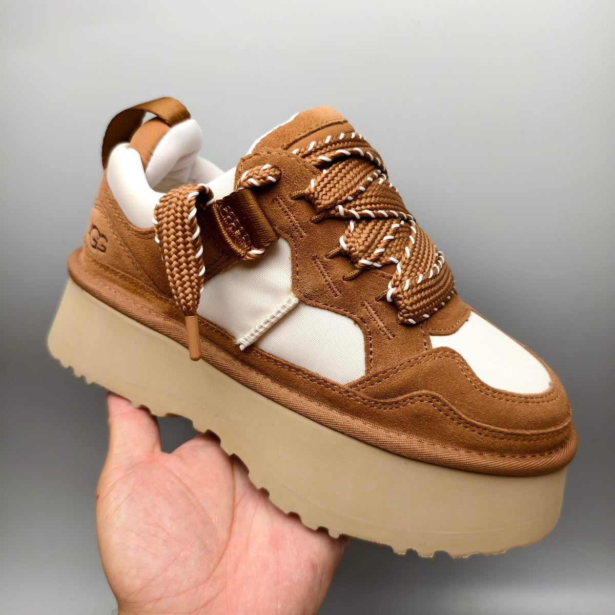 1541 Chunky Dad Sneakers – Chestnut Lace-Up Casual (In Stock)