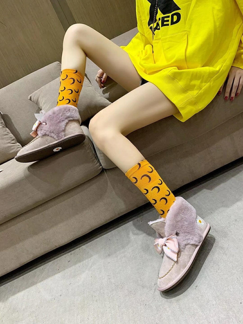 7888 Daisy Chain Ribbon Boots – Dusk Pink (In Stock)