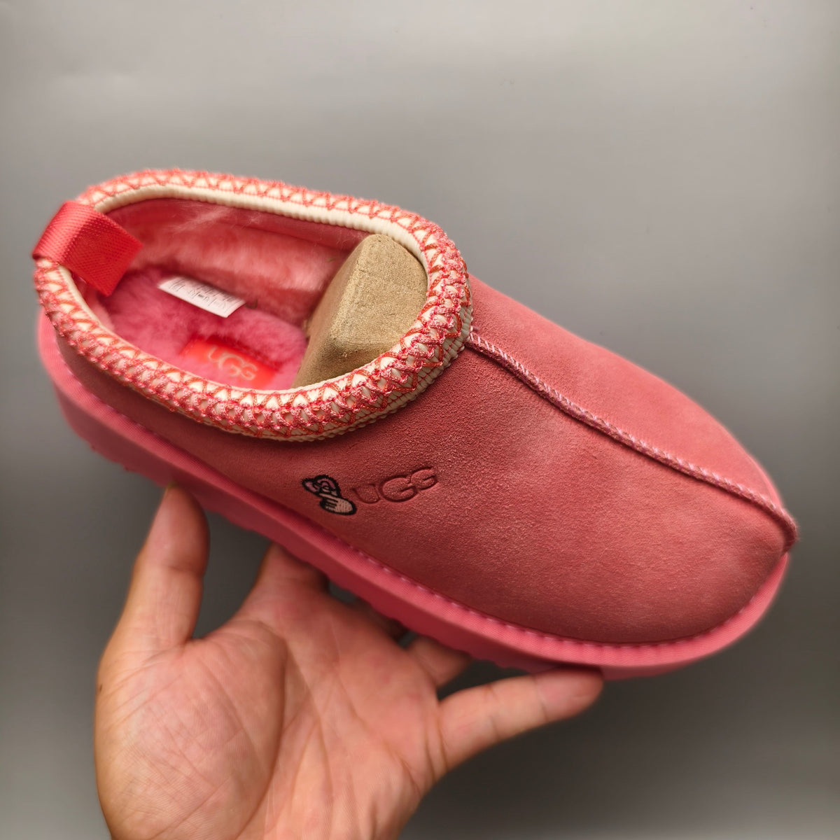2553 Ethnic-Inspired Chunky Sole Casual Shoes – Rose Red (Style 2130, In Stock)