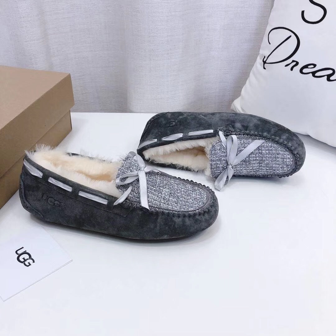 5623 Chanel-Style Driving Loafers – Gray (New Arrival)