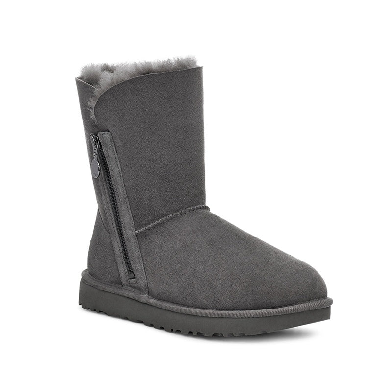 2480 Side Zip Mid-Calf Boots – Gray (In Stock)