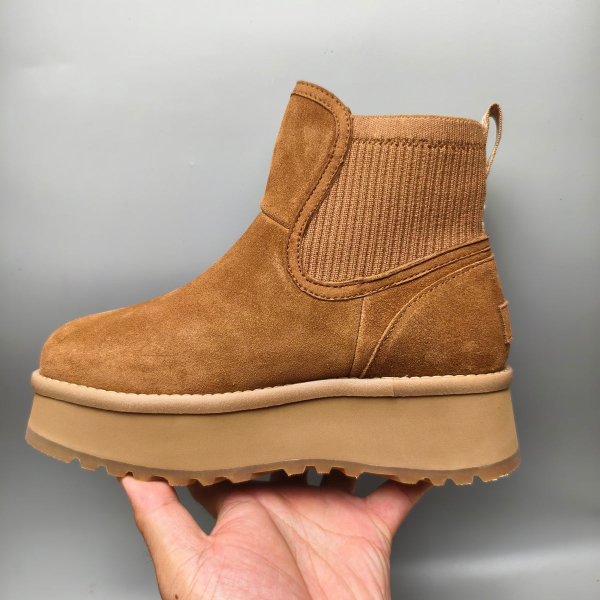 3258 5cm Platform Fashion Casual Shoes – Chestnut (In Stock)