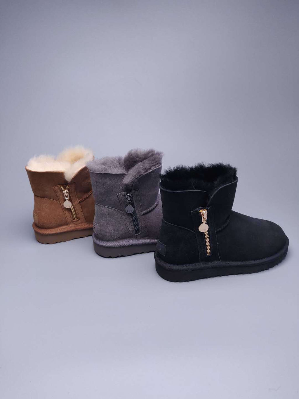 2481 Side Zip Ankle Boots – Chestnut (In Stock)