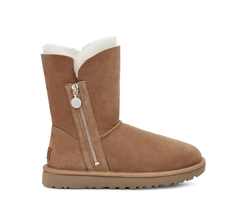 2480 Side Zip Mid-Calf Boots – Chestnut (In Stock)