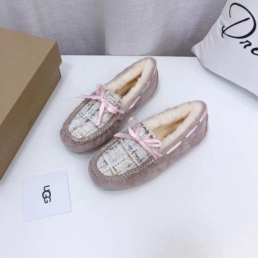 5623 Chanel-Style Driving Loafers – Dusk Pink (New Arrival)