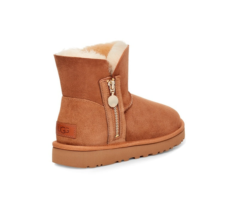 2481 Side Zip Ankle Boots – Chestnut (In Stock)