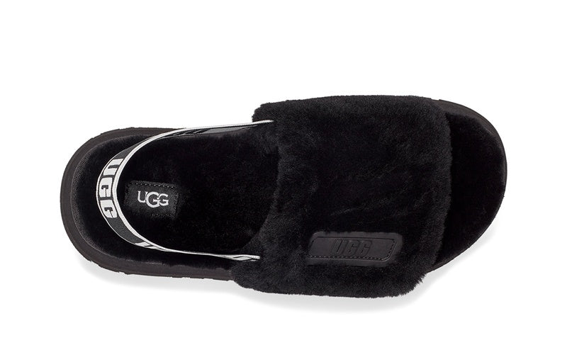2258 Disco Fuzz Sandals – Black (In Stock)