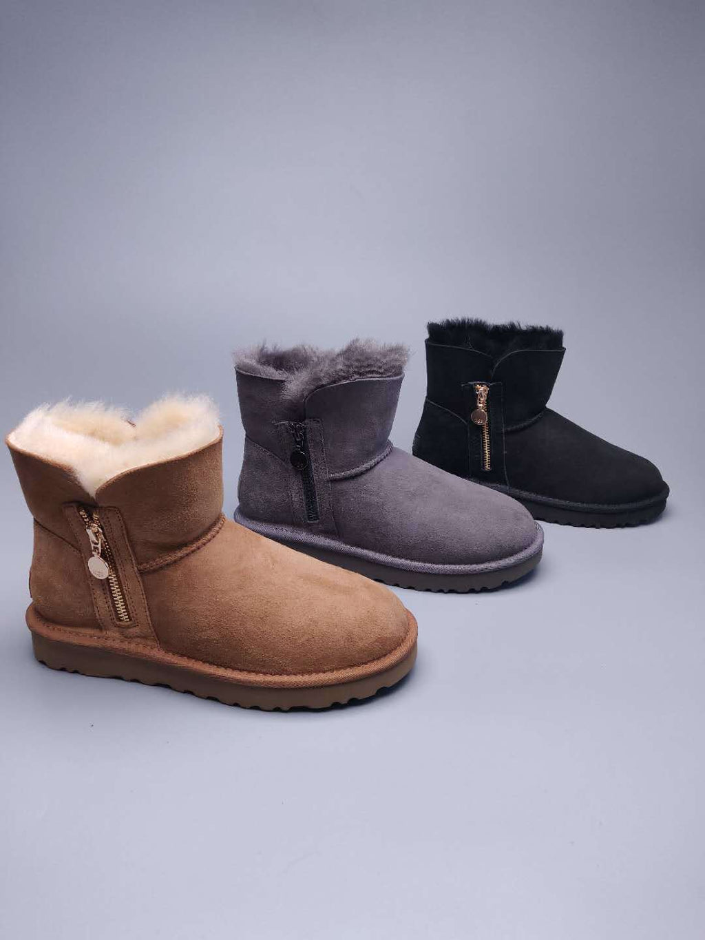 2481 Side Zip Ankle Boots – Black (In Stock)