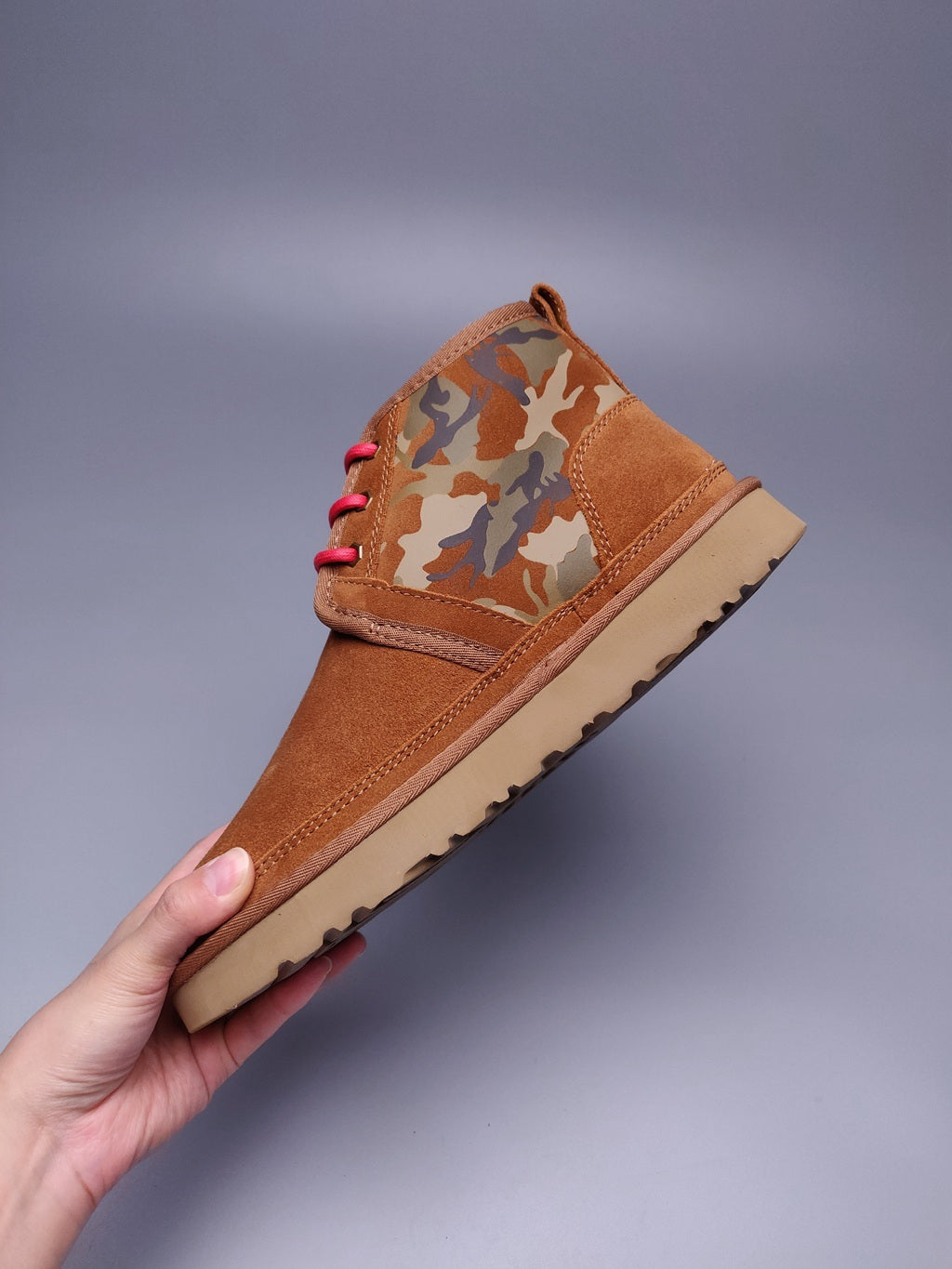 4193 Men’s Colorblock Camo Sneakers – Chestnut (In Stock)