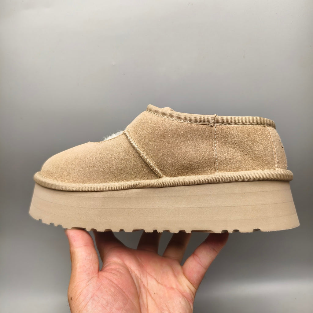 7612 Mary Jane Platform Fashion Shoes – Sand (In Stock)