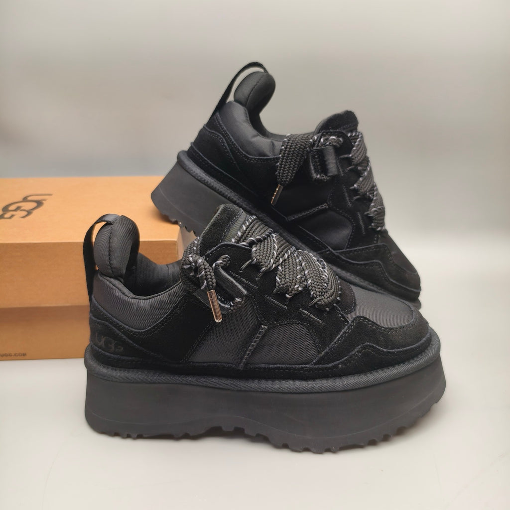 1541 Chunky Dad Sneakers – Black Lace-Up Casual (In Stock)