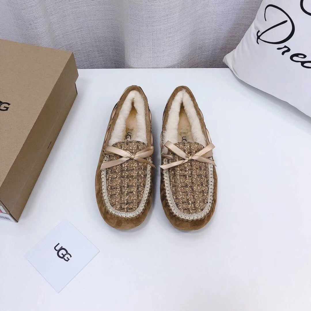 5623 Chanel-Style Driving Loafers – Chestnut (New Arrival)