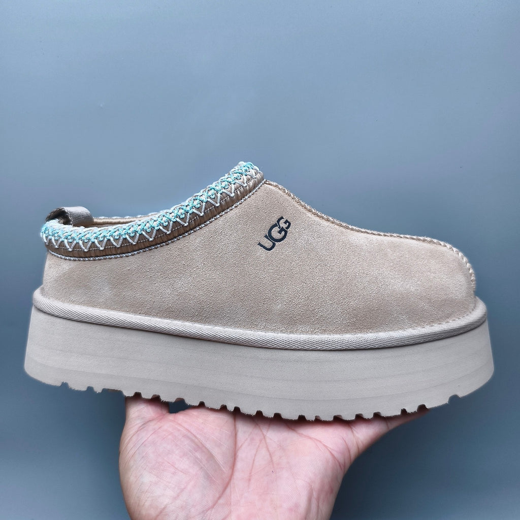 2553 Ethnic-Inspired Chunky Sole Casual Shoes – Beige (Style 2130, In Stock)