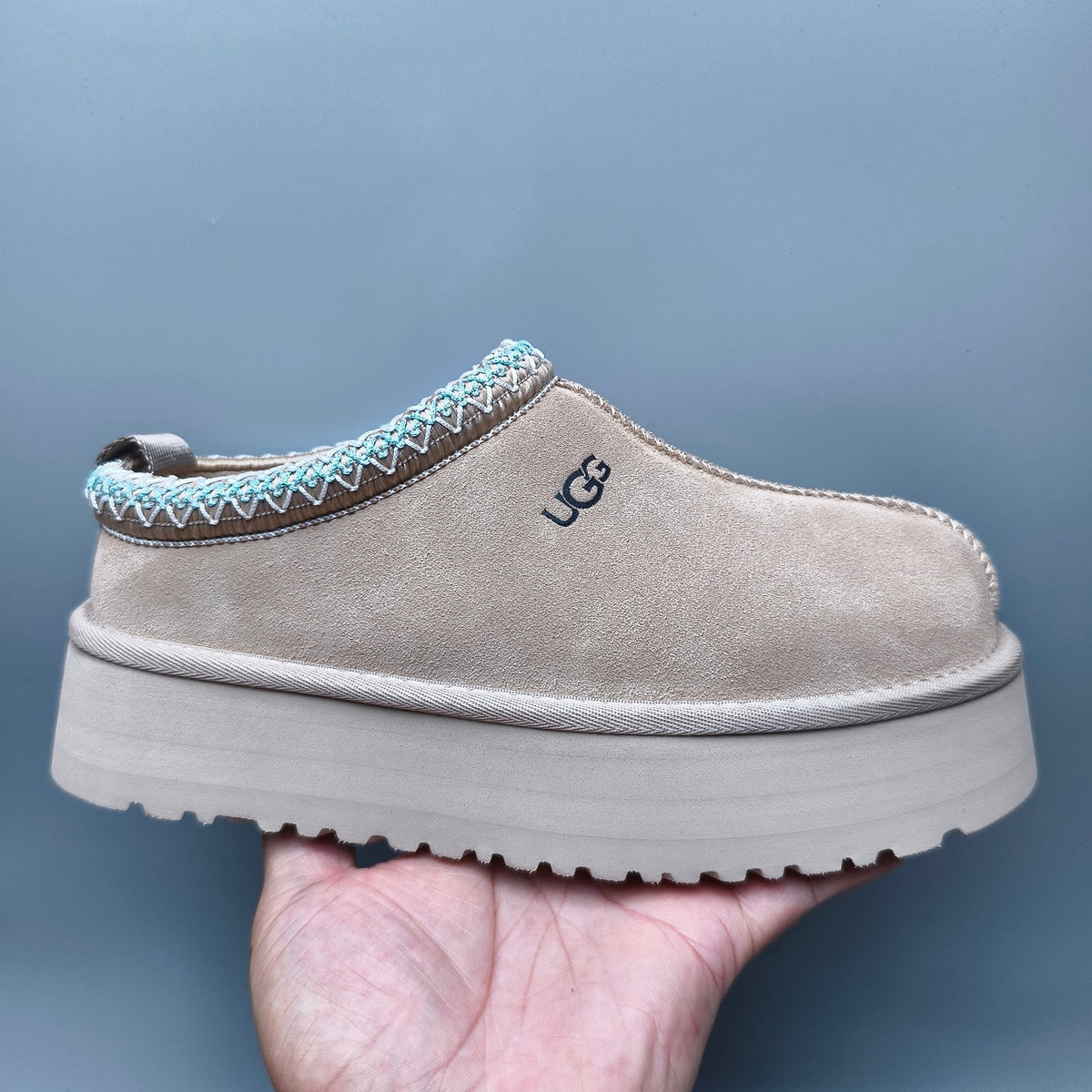 2553 Ethnic-Inspired Chunky Sole Casual Shoes – Beige (Style 2130, In Stock)