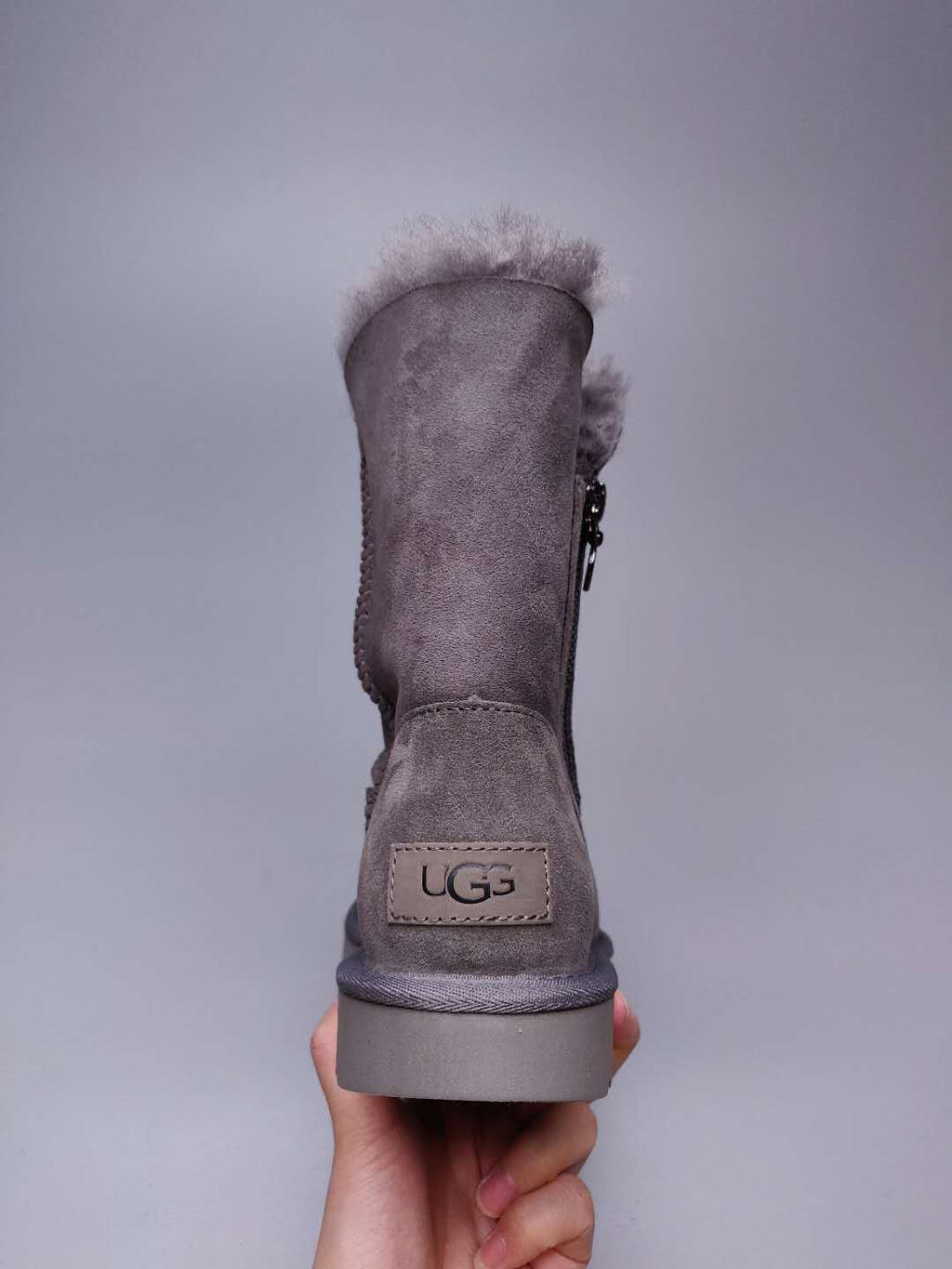 2480 Side Zip Mid-Calf Boots – Gray (In Stock)
