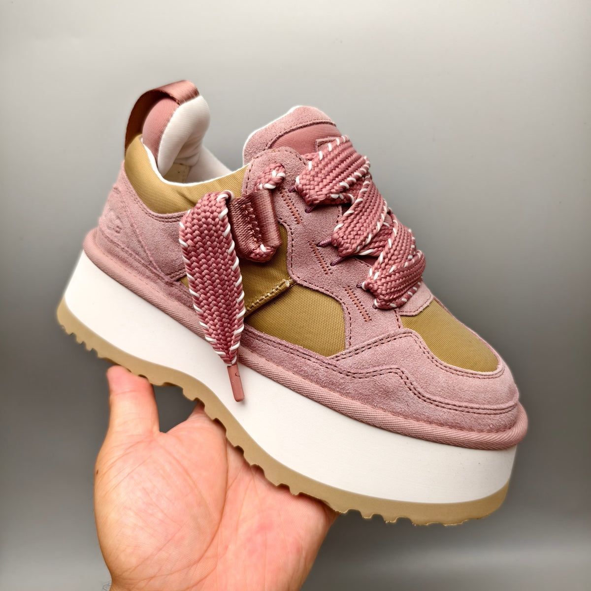 1541 Chunky Dad Sneakers – Pink Lace-Up Casual (In Stock)