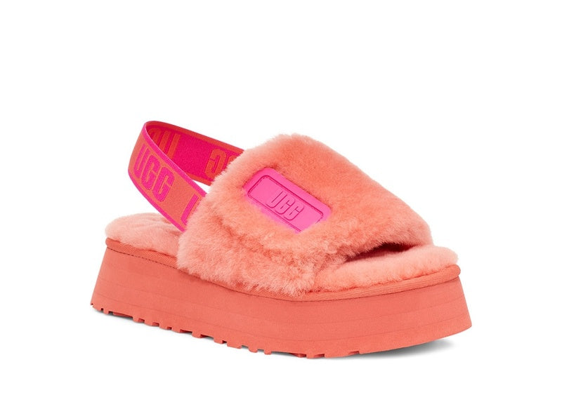 2258 Disco Fuzz Sandals – Coral Red (In Stock)