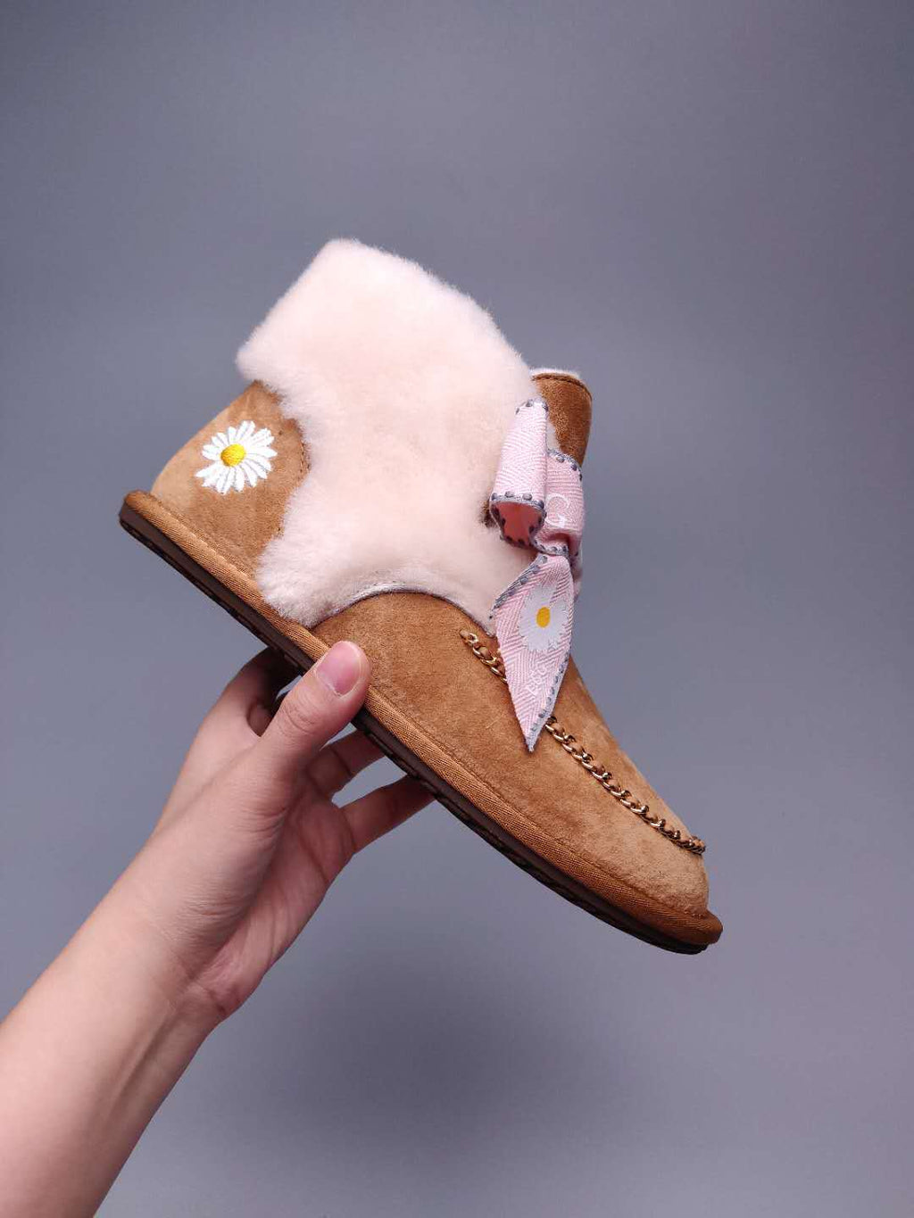 7888 Daisy Chain Ribbon Boots – Chestnut (In Stock)