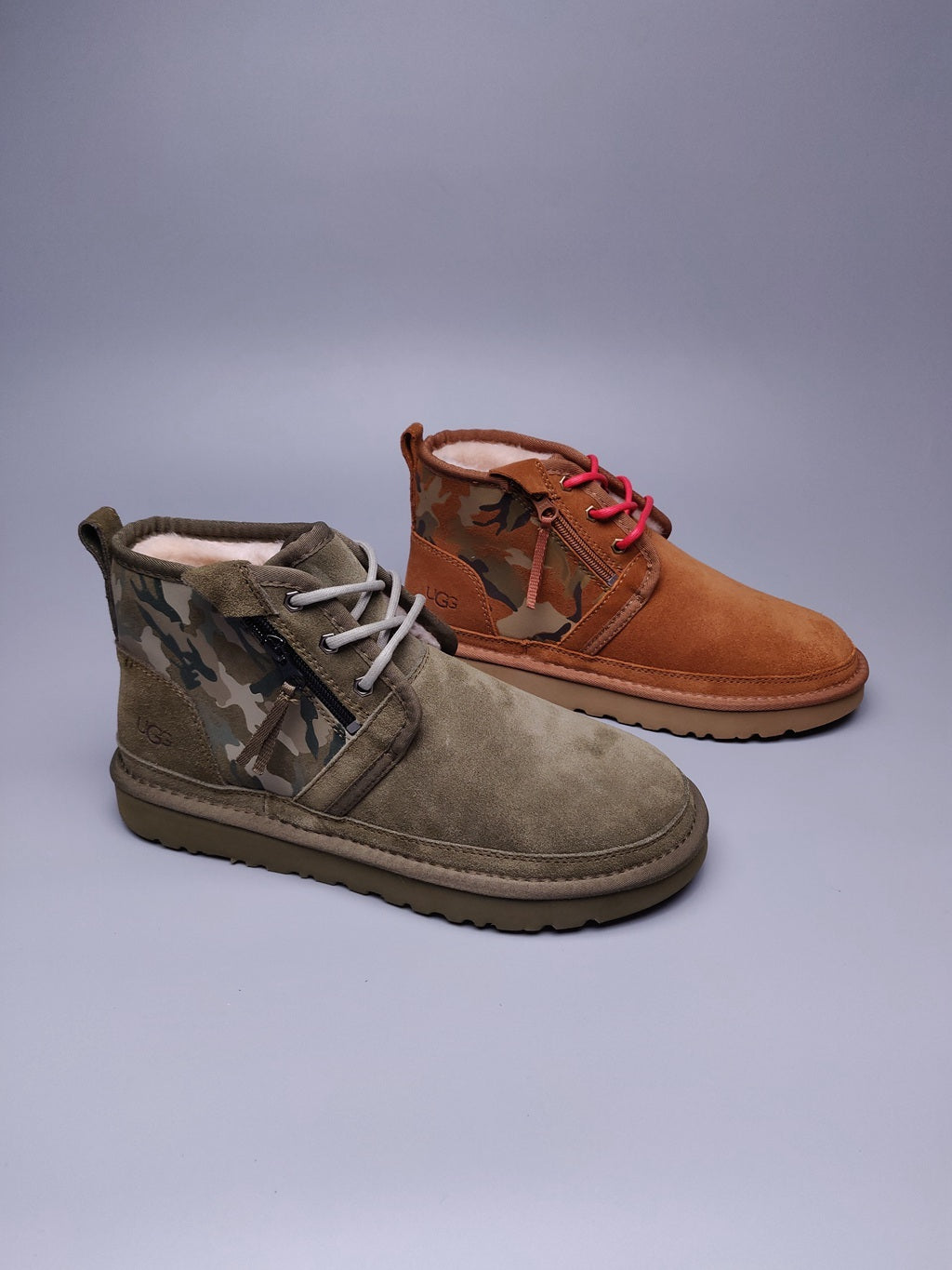 4193 Men’s Colorblock Camo Sneakers – Army Green (In Stock)