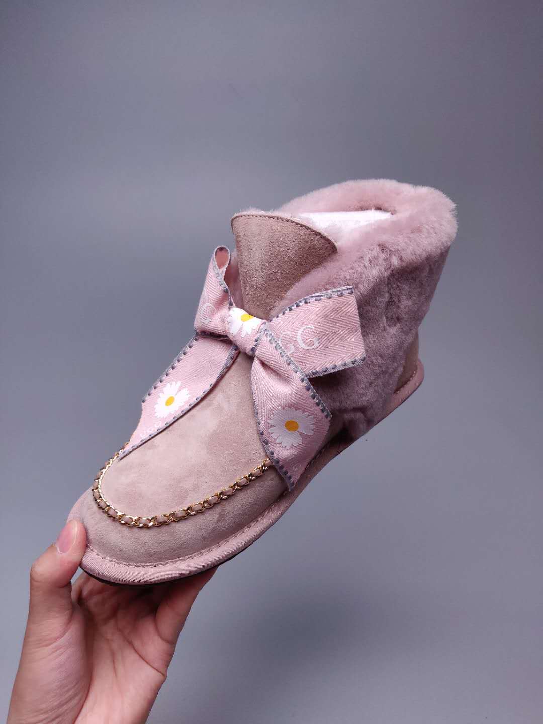 7888 Daisy Chain Ribbon Boots – Dusk Pink (In Stock)