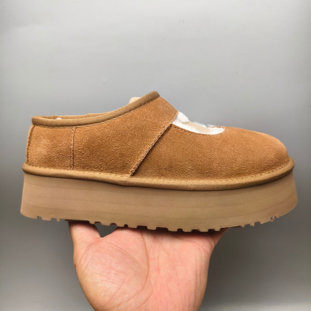 7612 Mary Jane Platform Fashion Shoes – Chestnut (In Stock)