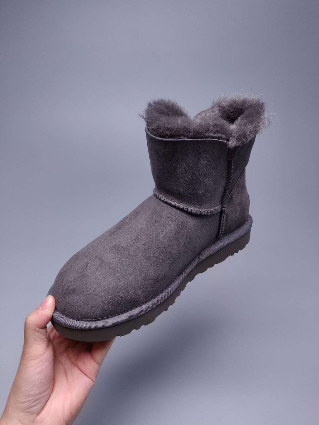 2481 Side Zip Ankle Boots – Gray (In Stock)