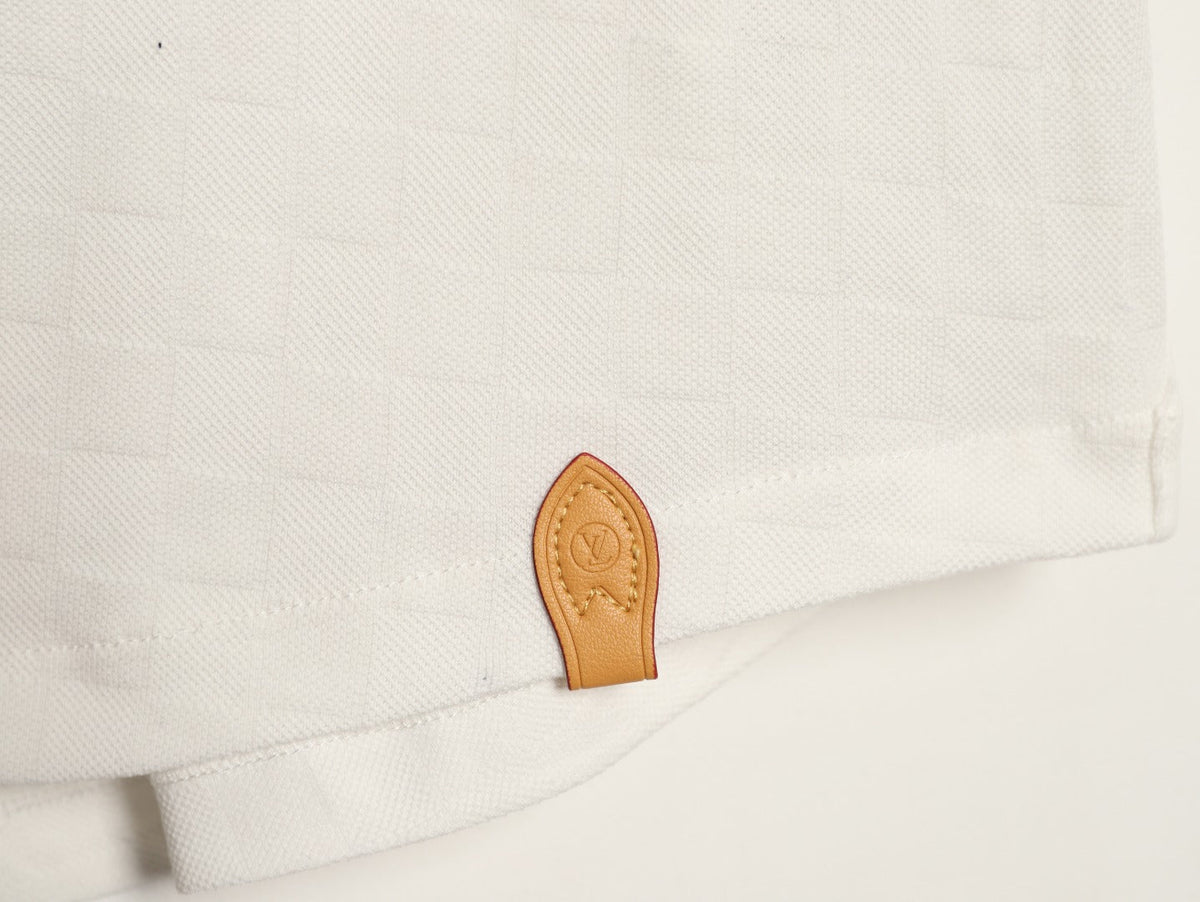 Louis Vuitton Hem-Tab Short-Sleeve Polo Shirt - Cream
